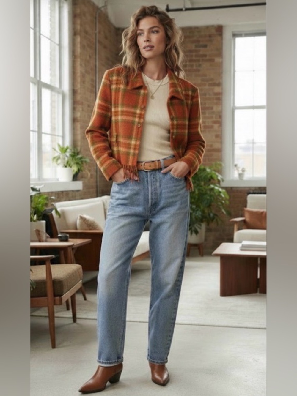 (#84) Vintage BLU’S Plaid Jacket